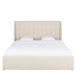 Lit coffre beige 160 avec sommier à lattes Lit coffre beige 160 avec sommier à lattes