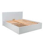 Lit coffre, blanc, 160x200 cm