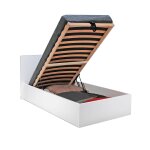 Lit coffre, blanc, 90x190 cm