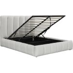 Lit coffre bouclette blanc 160 x 200 cm Lit coffre bouclette blanc 160 x 200 cm