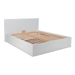 Lit coffre sommier inclus stratifi�s blanc 140x200 cm