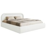 Lit coffre avec tte de lit 140x200 crme