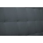 Lit coffre avec tte de lit capitonne velours gris anthracite 140x190