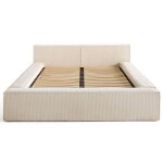 Lit coffre en velours côtelé 180x200 cm beige Lit coffre en velours côtelé 180x200 cm beige