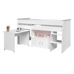 Lit combin 90 x 200 cm blanc