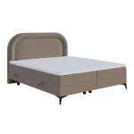 Lit continental 140x200 en velours beige Lit continental 140x200 en velours beige