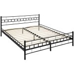 Lit design moderne avec sommier 180 x 200 cm noir