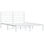Lit double mtal blanc 140x190 cm
