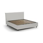 Lit double en simili cuir blanc 160x200 cm Lit double en simili cuir blanc 160x200 cm