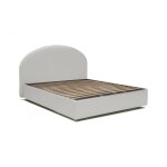 Lit double en simili cuir blanc 160x200 cm Lit double en simili cuir blanc 160x200 cm