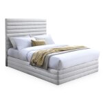 Lit double en tissu chin cru 140x190 cm