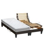 Lit electrique + matelas mmoire de forme 2x80x200
