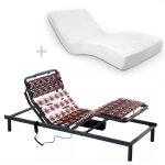 Lit electrique avec matelas  mmoire de forme 2x90x200 cm