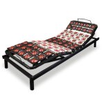 Lit electrique avec sommier à plots et soutien lombaire 80x200 cm Lit electrique avec sommier à plots et soutien lombaire 80x200 cm