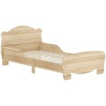 Lit enfant 3 à 6 ans 70x140 cm barrières de sécurité bois naturel Lit enfant 3 à 6 ans 70x140 cm barrières de sécurité bois naturel