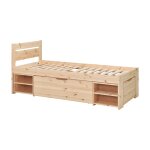 Lit enfant et ses 3 tiroirs en bois naturel