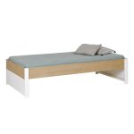 Lit enfant 90x200 prado blanc et chne clair