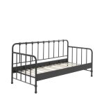 Lit enfant banquette en métal 90x200cm - noir Lit enfant banquette en métal 90x200cm - noir