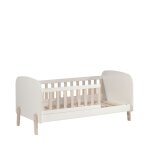 Lit enfant avec barrires en bois 70x140cm - blanc