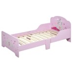 Lit d'enfant design princesse motif château sommier inclus rose Lit d'enfant design princesse motif château sommier inclus rose