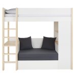 Lit enfant volutif surlev cru avec bureau 90x209