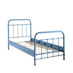 Lit enfant en mtal 90x200cm - bleu