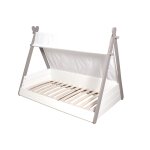 Lit enfant tipi effet bois blanc 70x140