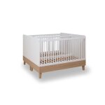 Lits �volutifs pour jumeaux blanc et bois clair