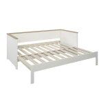 Lit extensible en pin blanc 80 - 160x200 Lit extensible en pin blanc 80 - 160x200