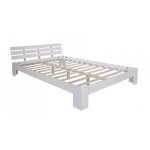 Lit futon double en bois blanc 140x200 - �l�gance et confort
