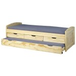 Lit gigogne 90x200cm + 3 tiroirs bois massif Lit gigogne 90x200cm + 3 tiroirs bois massif
