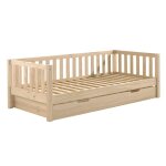 Lit gigogne 90x200cm en pin naturel