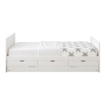 Lit gigogne, blanc, sans matelas - 206, 5 x 97 x 75 cm Lit gigogne, blanc, sans matelas - 206, 5 x 97 x 75 cm