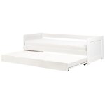 Lit gigogne en bois blanc 90x200