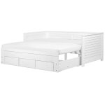 Lit gigogne en bois blanc 90x200