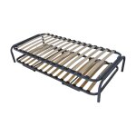 Lit gigogne metal gris 80x200 cm