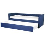 Lit gigogne en tissu bleu marine 80 x 200 cm Lit gigogne en tissu bleu marine 80 x 200 cm