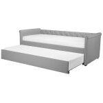 Lit gigogne en tissu gris 90x200 Lit gigogne en tissu gris 90x200