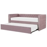 Lit gigogne en tissu rose 90x200 Lit gigogne en tissu rose 90x200