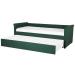 Lit gigogne en tissu vert foncé 80 x 200 cm Lit gigogne en tissu vert foncé 80 x 200 cm