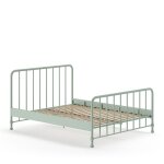 Lit en m�tal 160x200cm - vert kaki