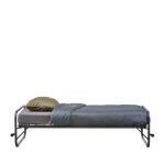 Lit en mtal pliable 90x200cm - noir