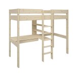 Lit mezzanine avec 1 bureau 90x200 cm naturel Lit mezzanine avec 1 bureau 90x200 cm naturel