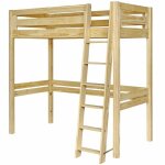 Lit mezzanine 1 place bois massif 90x190 cm