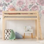 Lit mi - hauteur 70x140 sommier inclus beige