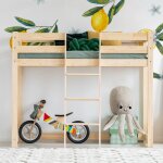 Lit mi - hauteur 90x200 sommier inclus beige Lit mi - hauteur 90x200 sommier inclus beige