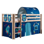 Lit mi - hauteur 90x200 sommier inclus housse astro beige Lit mi - hauteur 90x200 sommier inclus housse astro beige