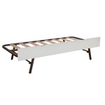 Lit avec pieds pliants en blanc 24x191x96cm Lit avec pieds pliants en blanc 24x191x96cm
