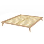 Lit plateforme en htre naturel 140x200