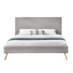 Lit scandinave gris - 160 x 200 (cm)